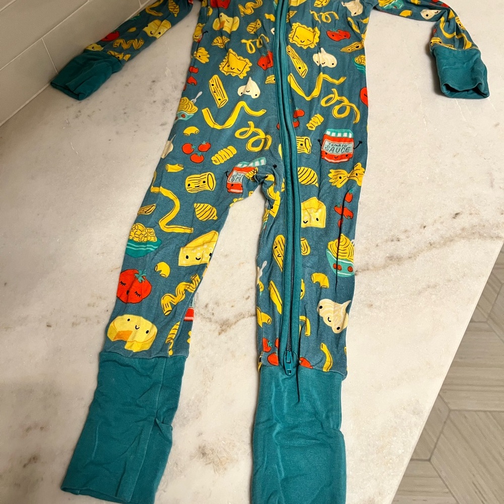 Little Sleepies Pasta Print Zippy